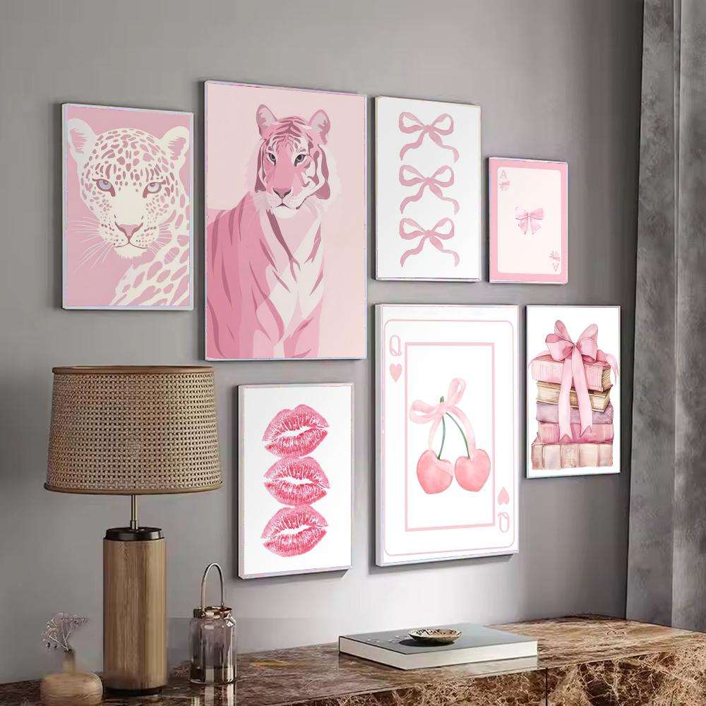 Interior Design Studio - 핑크 패턴 장식 포스터 미니멀리스트 스타일의