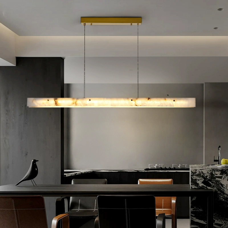 Interior Design Hall - 포스트모던 대리석 긴 펜던트 조명 장식