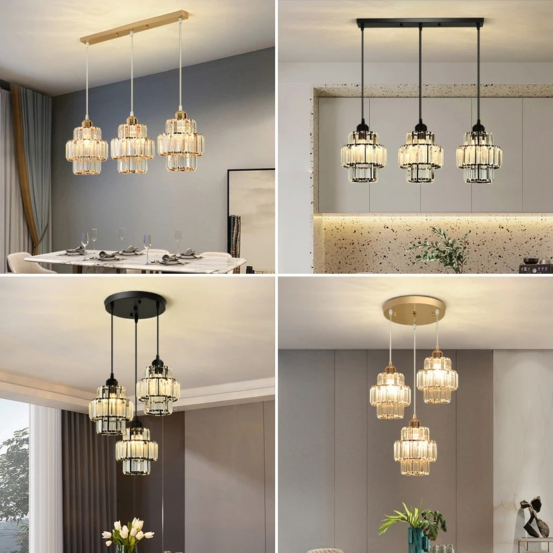 Interior Design Hall - 북유럽 디자이너 감성 크리스탈 샹들리에 레스토랑