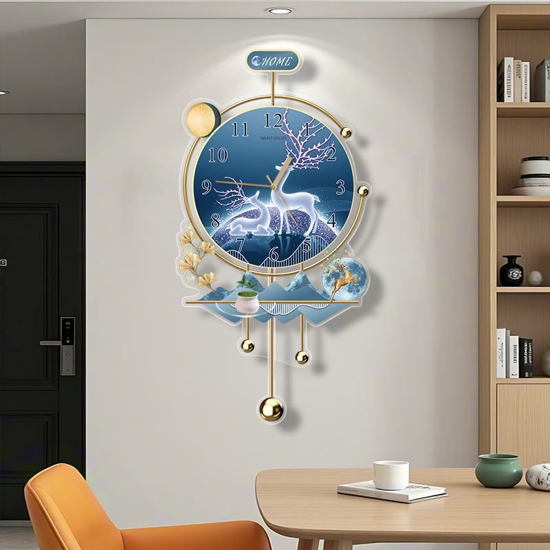 Interior Design Quiet Luxury - 스위프 무브먼트 젠 벽시계 청소년 방