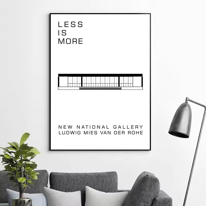 클래식 파른스워스 하우스 바우하우스 디자인 추상 건축  - Interior Design Layout 리뷰 및 가격