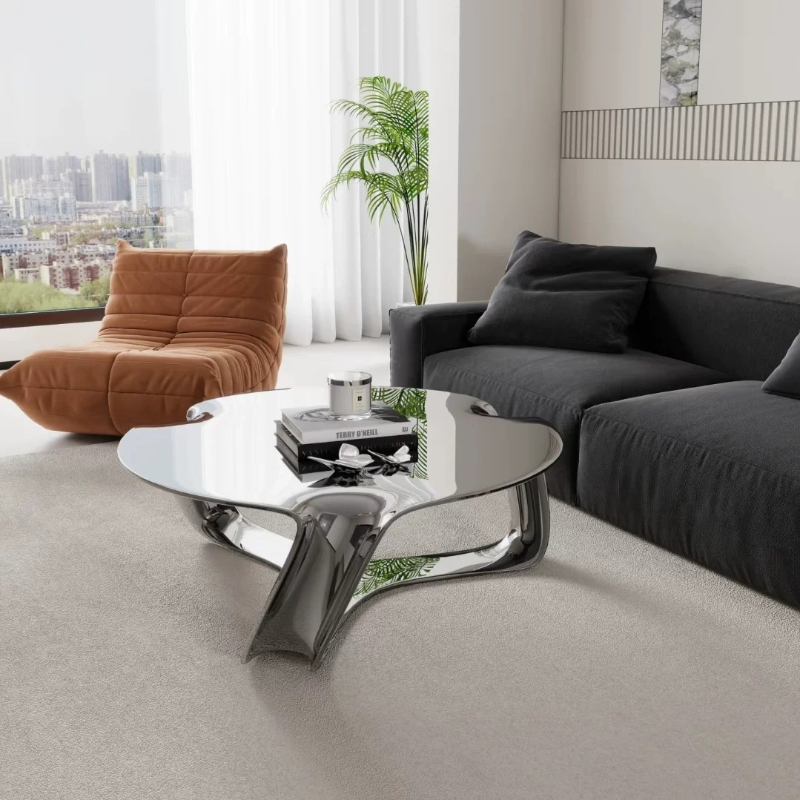 고급 디자이너 커피 테이블, 구름 모양 상판과 전기도금 - Interior Design Scandinavian 리뷰 및 가격