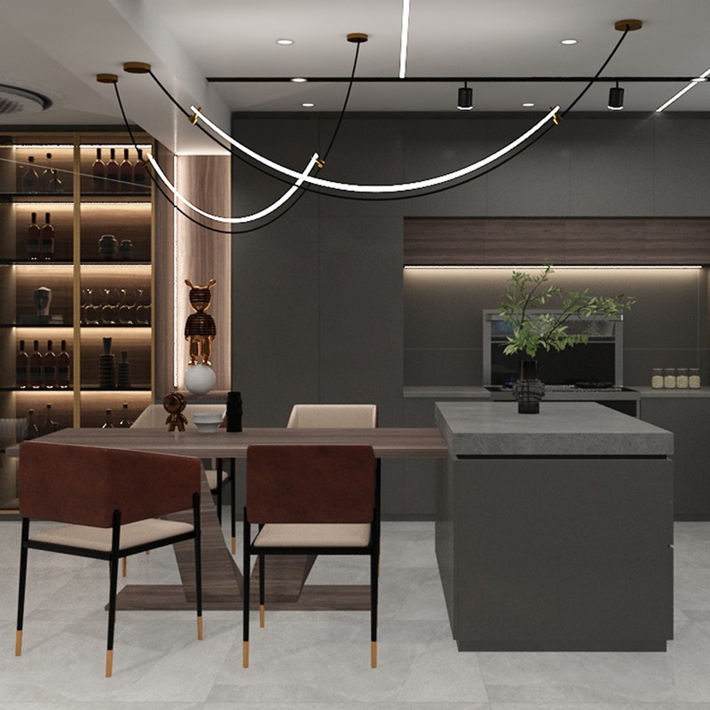 덴마크 디자이너 펜던트 조명 LED 라인 개성 천장 샹 - Interior Design Hall 리뷰 및 가격