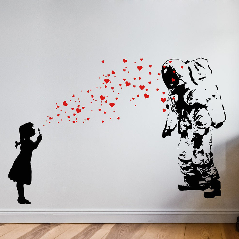 Wall Decal ASTRONAUT & HEART B - Interior Design Layout 리뷰 및 가격