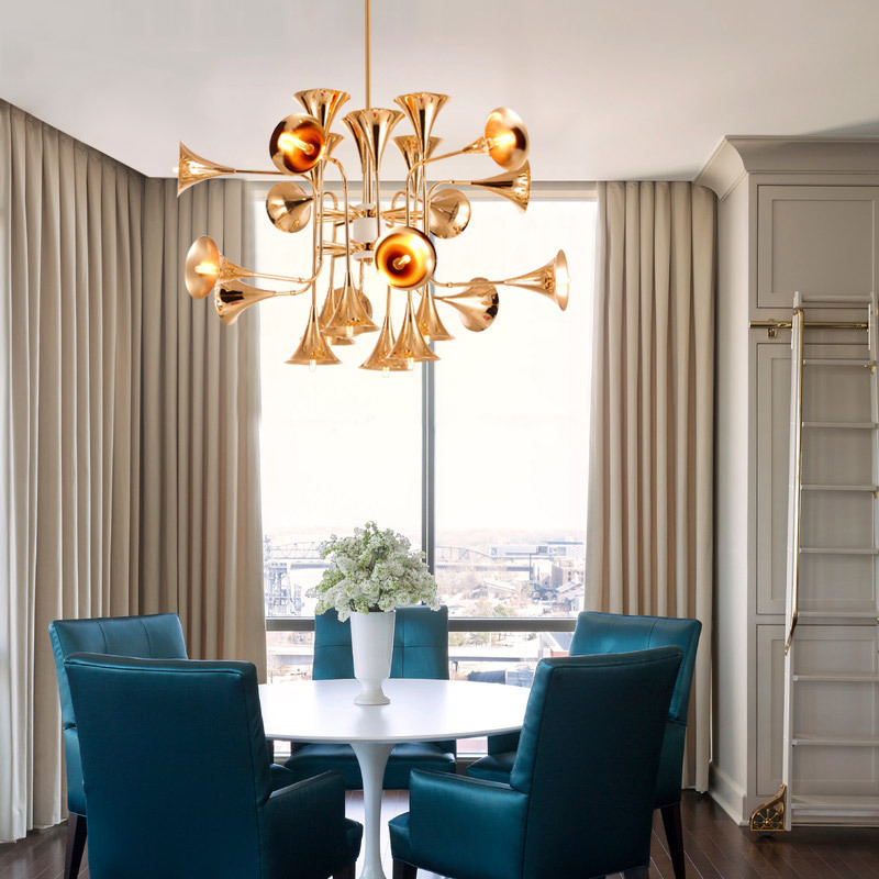 주방 레스토랑 보드 용 북유럽 트럼펫 펜던트 램프 거실 - Interior Design Hall 리뷰 및 가격